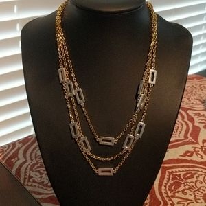 Vintage Napier 18" two-tone necklace